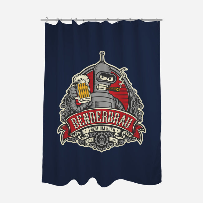 Brewed By Robots Approved-None-Polyester-Shower Curtain-CarloJ1956