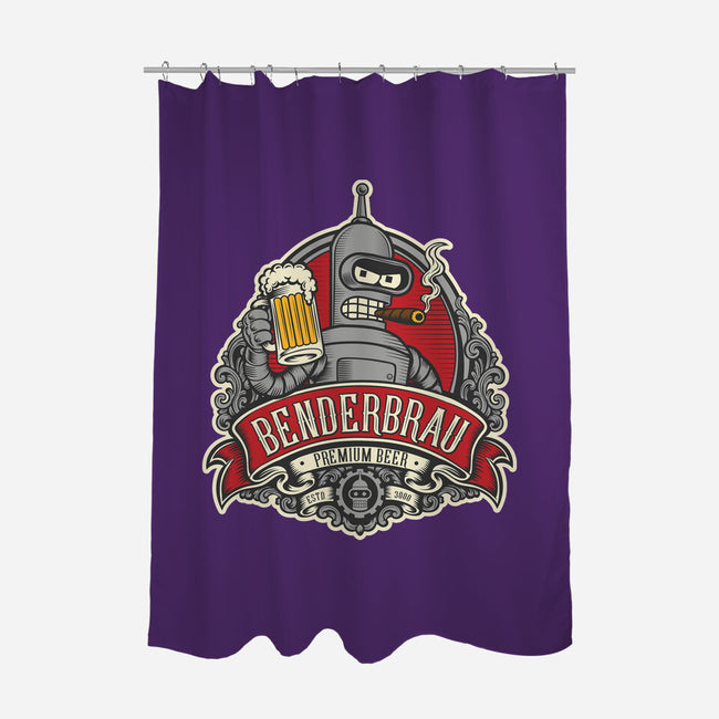 Brewed By Robots Approved-None-Polyester-Shower Curtain-CarloJ1956
