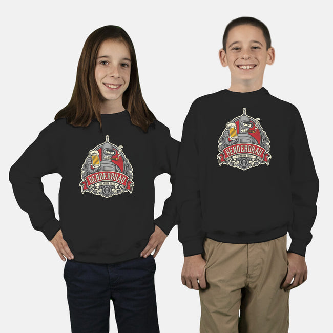 Brewed By Robots Approved-Youth-Crew Neck-Sweatshirt-CarloJ1956