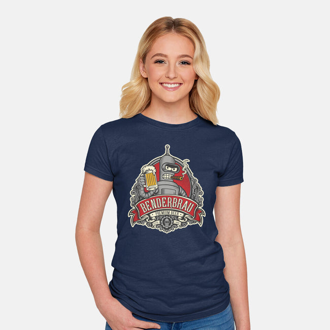 Brewed By Robots Approved-Womens-Fitted-Tee-CarloJ1956