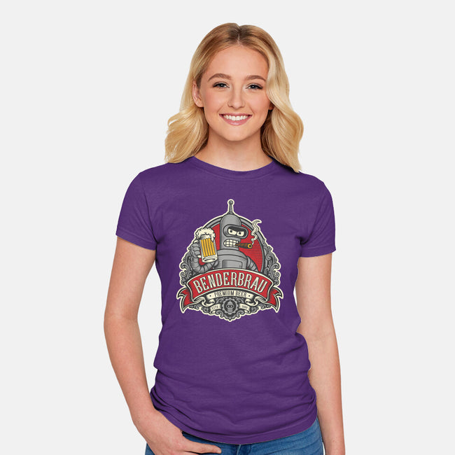 Brewed By Robots Approved-Womens-Fitted-Tee-CarloJ1956