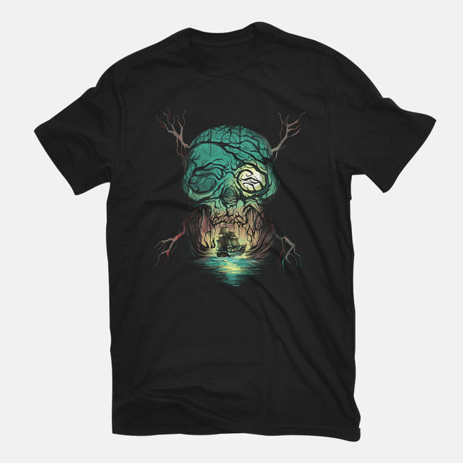 Spooky Ship-Womens-Fitted-Tee-zascanauta