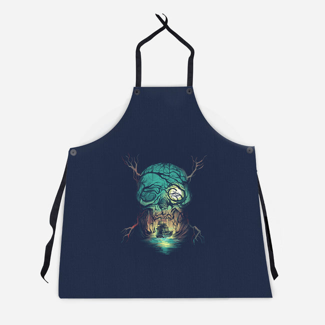 Spooky Ship-Unisex-Kitchen-Apron-zascanauta