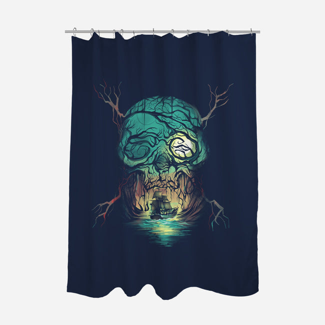 Spooky Ship-None-Polyester-Shower Curtain-zascanauta