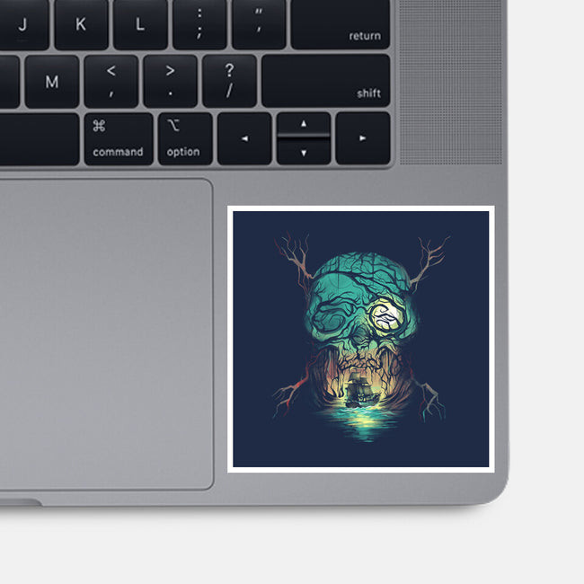 Spooky Ship-None-Glossy-Sticker-zascanauta