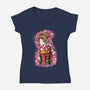 Look My Tattoo-Womens-V-Neck-Tee-nickzzarto