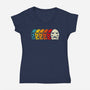 Vintage Doctor-Womens-V-Neck-Tee-rocketman_art