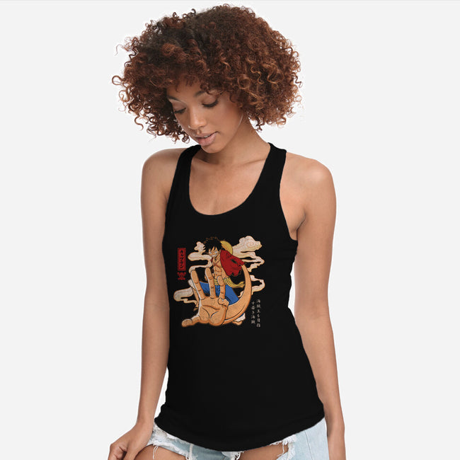 The Strawhat Captain-Womens-Racerback-Tank-grevalra