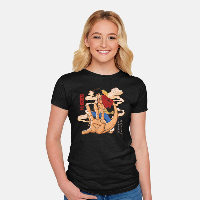 The Strawhat Captain-Womens-Fitted-Tee-grevalra