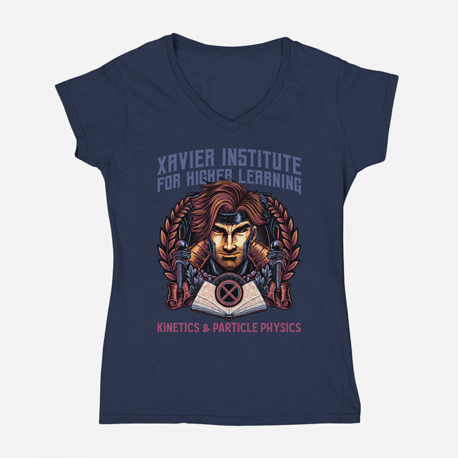 Kinetics And Particle Physics-Womens-V-Neck-Tee-glitchygorilla