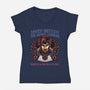 Kinetics And Particle Physics-Womens-V-Neck-Tee-glitchygorilla