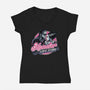 Monster Love Story-Womens-V-Neck-Tee-glitchygorilla