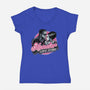 Monster Love Story-Womens-V-Neck-Tee-glitchygorilla