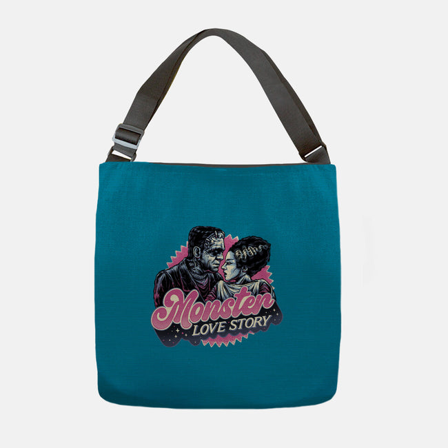 Monster Love Story-None-Adjustable Tote-Bag-glitchygorilla