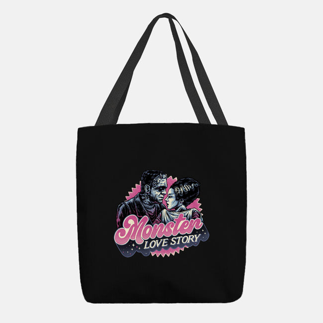 Monster Love Story-None-Basic Tote-Bag-glitchygorilla