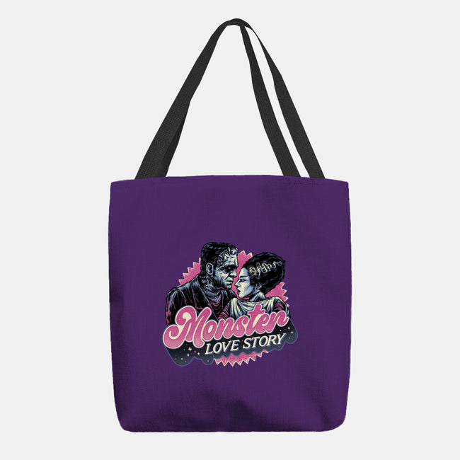 Monster Love Story-None-Basic Tote-Bag-glitchygorilla