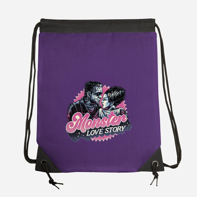 Monster Love Story-None-Drawstring-Bag-glitchygorilla