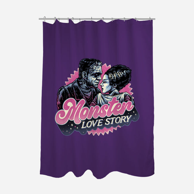 Monster Love Story-None-Polyester-Shower Curtain-glitchygorilla