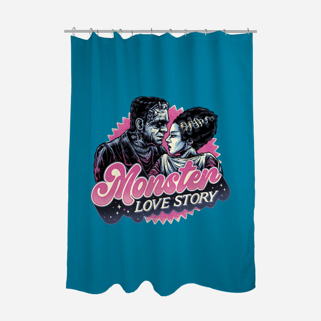 Monster Love Story-None-Polyester-Shower Curtain-glitchygorilla
