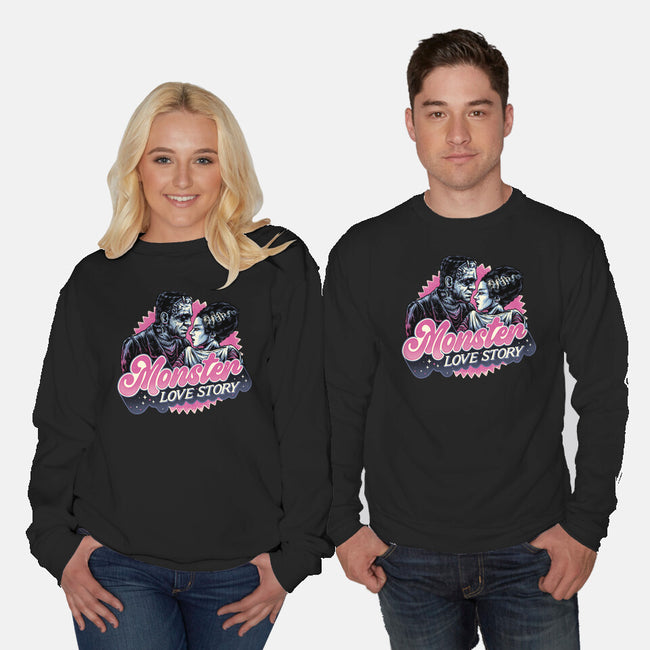 Monster Love Story-Unisex-Crew Neck-Sweatshirt-glitchygorilla