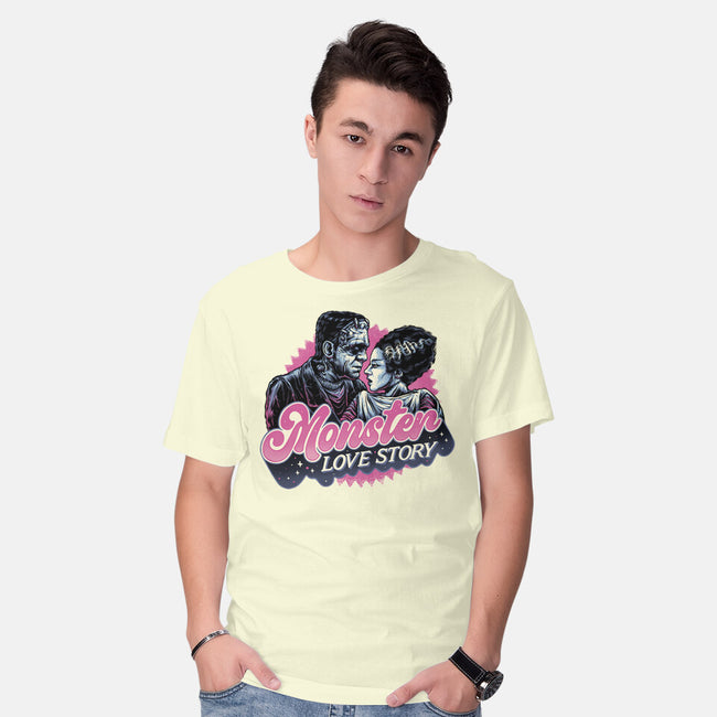 Monster Love Story-Mens-Basic-Tee-glitchygorilla