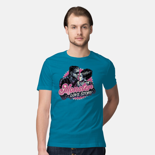 Monster Love Story-Mens-Premium-Tee-glitchygorilla