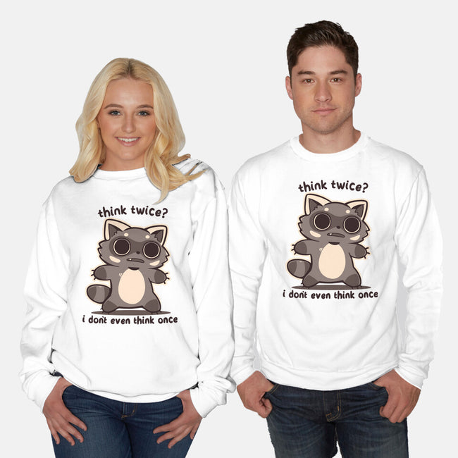 Think Twice-Unisex-Crew Neck-Sweatshirt-TechraNova