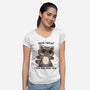Think Twice-Womens-V-Neck-Tee-TechraNova