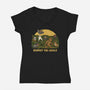 They Were Here First-Womens-V-Neck-Tee-kg07