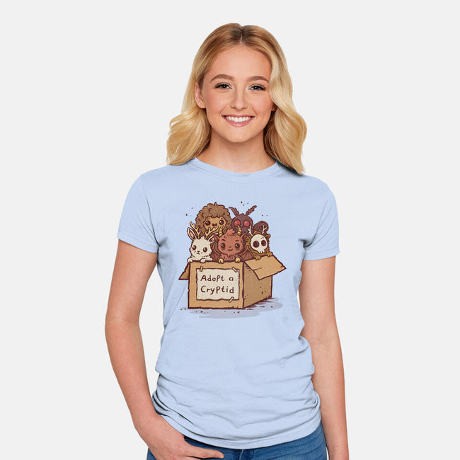 Adopt A Cryptid-Womens-Fitted-Tee-kg07