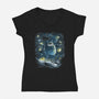 My Starry Neighbor-Womens-V-Neck-Tee-zascanauta