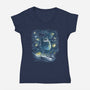 My Starry Neighbor-Womens-V-Neck-Tee-zascanauta
