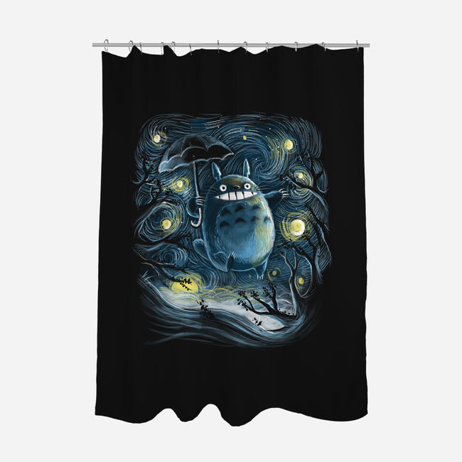My Starry Neighbor-None-Polyester-Shower Curtain-zascanauta