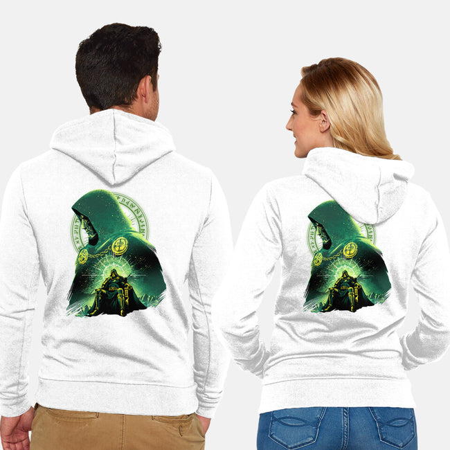 Shadow Of Latveria-Unisex-Zip-Up-Sweatshirt-hypertwenty