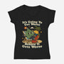 It's Going To Get Worse-Womens-V-Neck-Tee-RoboMega
