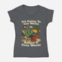 It's Going To Get Worse-Womens-V-Neck-Tee-RoboMega