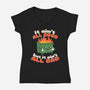 It Ain't All Good-Womens-V-Neck-Tee-RoboMega