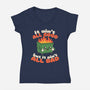 It Ain't All Good-Womens-V-Neck-Tee-RoboMega