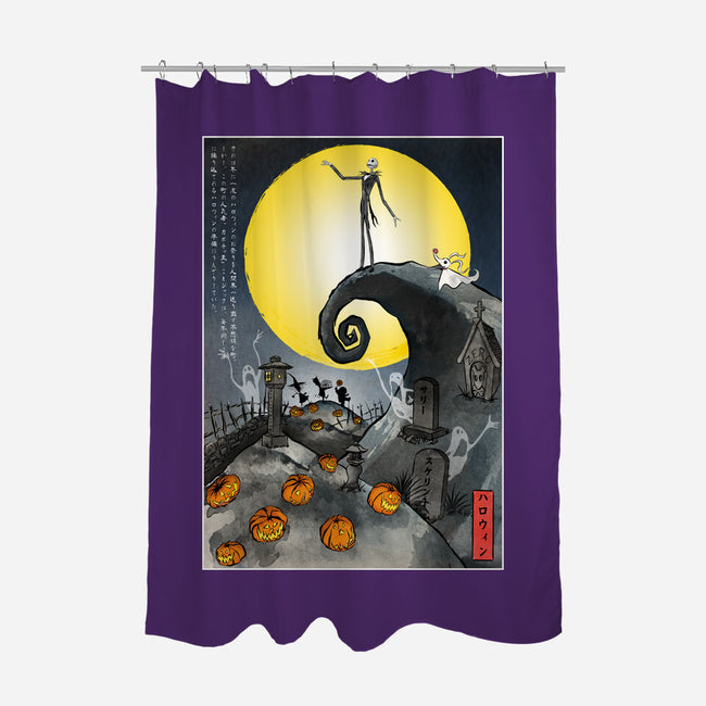 The Pumpkin King In Japan-None-Polyester-Shower Curtain-DrMonekers
