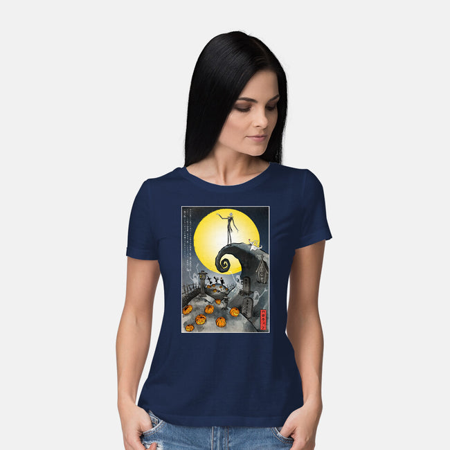 The Pumpkin King In Japan-Womens-Basic-Tee-DrMonekers