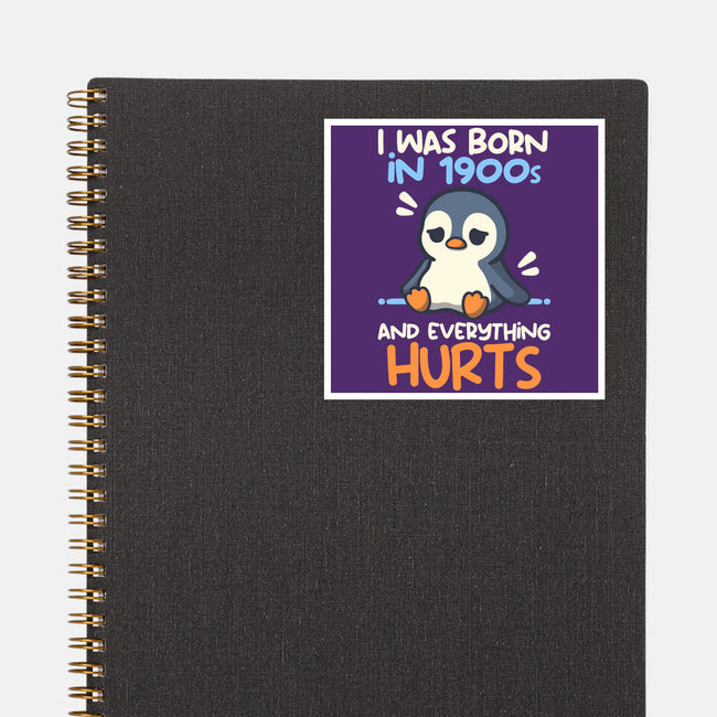 Penguin Born In 1900s-None-Glossy-Sticker-NemiMakeit