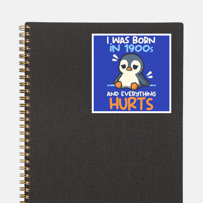 Penguin Born In 1900s-None-Glossy-Sticker-NemiMakeit