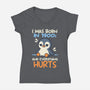 Penguin Born In 1900s-Womens-V-Neck-Tee-NemiMakeit
