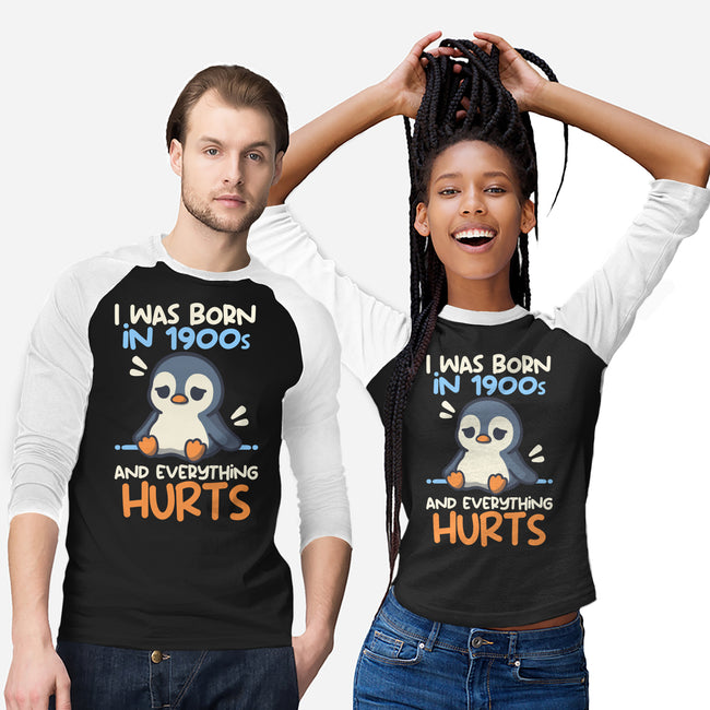Penguin Born In 1900s-Unisex-Baseball-Tee-NemiMakeit