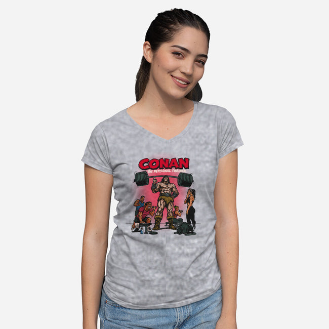 Personal Barbarian-Womens-V-Neck-Tee-AndreusD