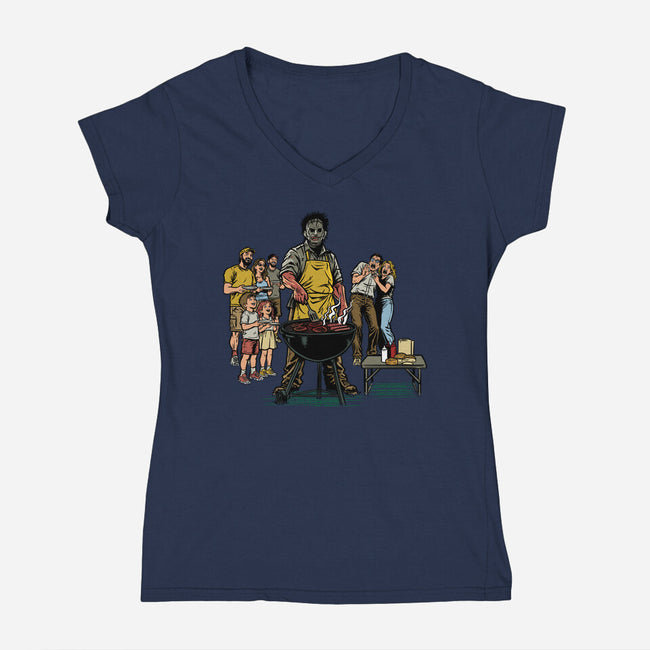 BBQ Monster-Womens-V-Neck-Tee-AndreusD