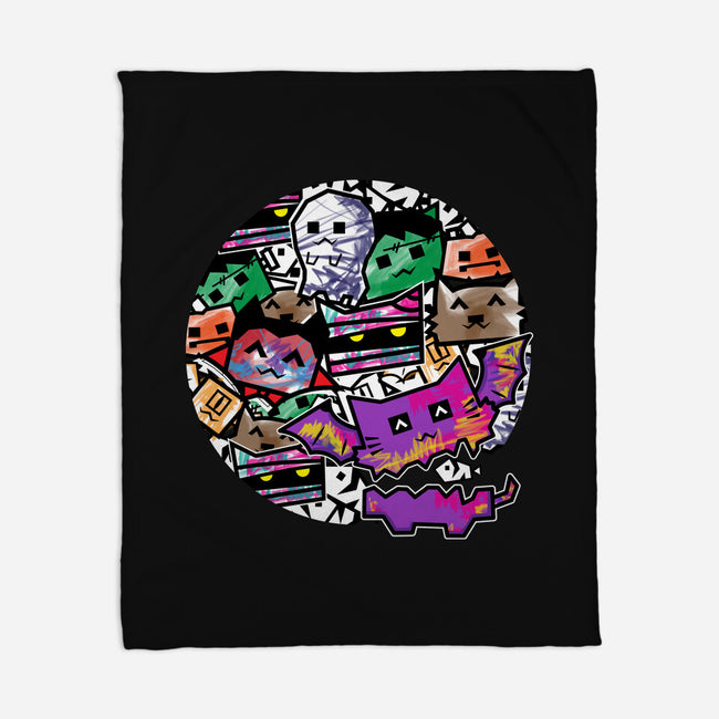 HallowDoodle Monsters-None-Fleece-Blanket-bloomgrace28