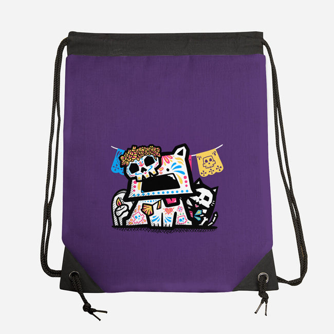 A Dog's Day Of The Dead-None-Drawstring-Bag-bloomgrace28
