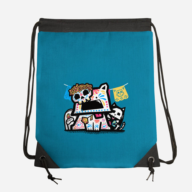 A Dog's Day Of The Dead-None-Drawstring-Bag-bloomgrace28
