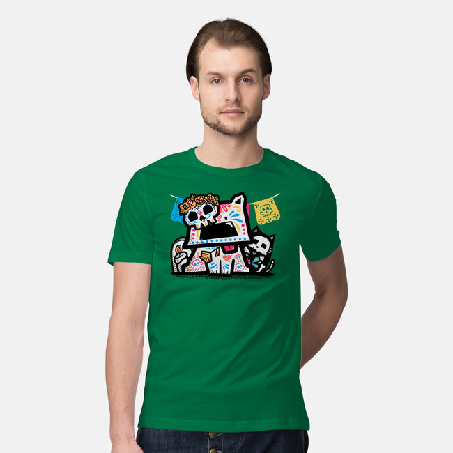 A Dog's Day Of The Dead-Mens-Premium-Tee-bloomgrace28